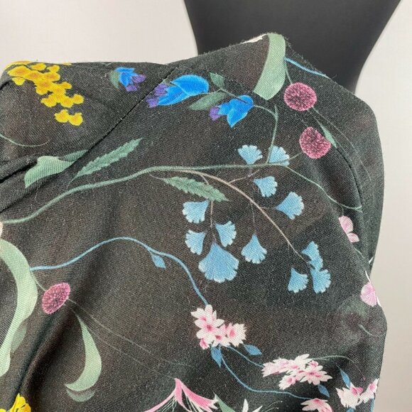Anna Glover x H&M Peasant Top Womens XS Floral Oversized - Picture 11 of 12